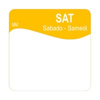 25MM REMOVABLE SATURDAY SQUARE LABEL