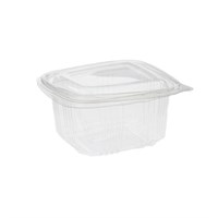 375CC SQUARE PLASTIC SALAD CONTAINERS